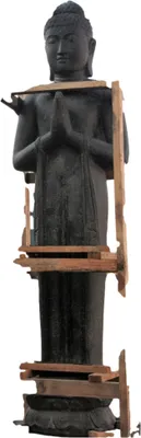 Produktbild von Schöner Buddha Begrüßung groß aus Steinguss perfekt für den Garten die Terrasse oder den Vorgarten ist Frostfest Witterungsbeständig und Neu 190cm H, KA-BR-BSG-190