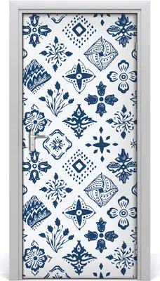 Produktbild von Tulup Türaufkleber 95x205 cm Dekorative Aufkleber Selbstklebend Wasserdichte Tapete Abnehmbar Schlafzimmer Wohnzimmer Wohnkultur - Blumenmuster