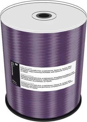 Produktbild von MediaRange DVD+R 8.5GB 100pcs 8x weiß voll bedruckbar Cakebo