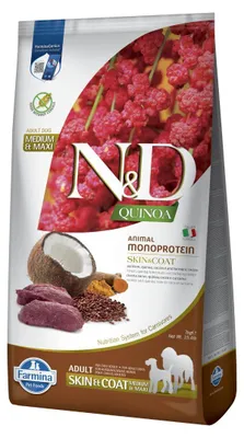 Zdjęcie produktu dla Farmina Pet Food N&D Quinoa, Dorosły, Maxi (26 - 44 kg), Średnie (11 - 25 kg), Sarnina, 7 kg