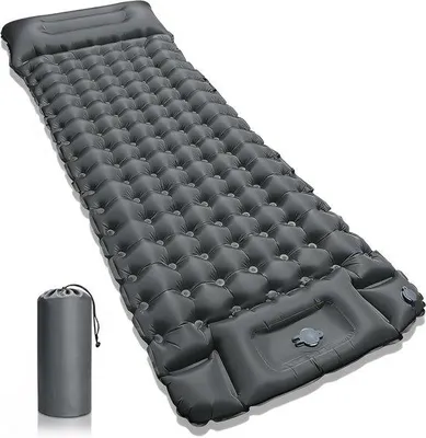 Produktbild von Luftmatratze für Camping und Wandern - Selbstauflaufmatratze - 195 x 10 x 70 cm - mit integrierter Fußpumpe