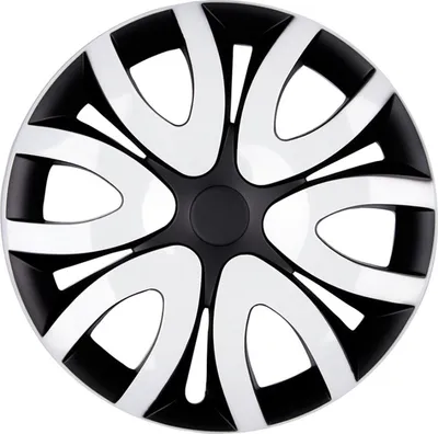 Produktbild von 4x PREMIUM DESIGN Radkappen Radzierblenden Blenden Mika 15 ZOLL #37 Weiß Schwarz