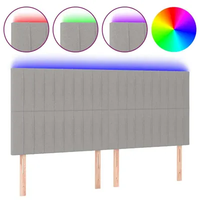 Produktbild von VidaXL 3122668, Hellgrau, Polyester, Holz, 1600 mm, 118 cm, 128 cm, 50 mm