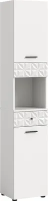 Produktbild von xonox.home Hochschrank Prisma weiß Melamin B/H/T: 35x187x34cm