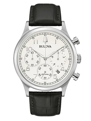 Produktbild von Bulova Classic96B354 Herrenuhr Chronograph 43mm 3ATM Edelstahl/Leder
