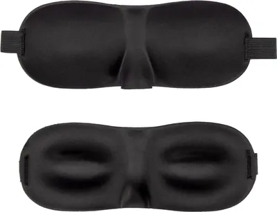 Zdjęcie produktu dla Maska na oczy Intirilife w kolorze CZARNYM - Ergonomicznie ukształtowana maska do spania unisex zapewniająca spokojny sen - Idealnie przylega do nosa i pozostawia więcej miejsca na oczy i rzęsy