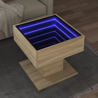 Produktbild von Möbel LED-Couchtisch Sonoma Eiche 50x50x45 cm Holzwerkstoff - Couchtische 847527