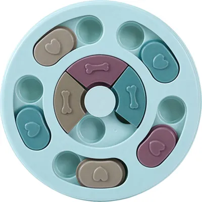 Produktbild von ASKSA Hundespielzeuge Intelligenz, hundepuzzle Spielzeug Hunde Lernspielzeug, interaktive Treat Dispenser Puzzle Hundespielzeug, Blau