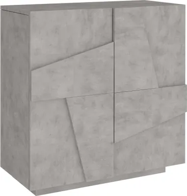Produktbild von Schuhschrank >Piacenza< in Beton Nachbildung - 81x86x38cm (BxHxT)