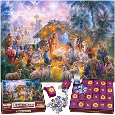 Obrázok produktu pre Originálny adventný kalendár s puzzle – 1008 dielikov, ideálny na vianočné sviatky