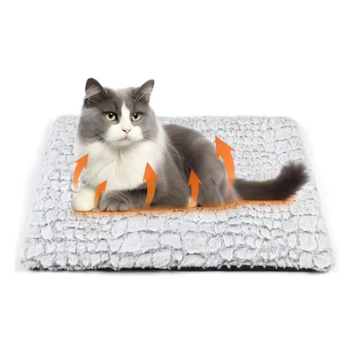 Produktbild von Katzenbett, selbstwärmende Katzen- und Hundematte,für Haustiere im Innen- und Außenbereich, rutschfester Unterseite,grau,95 x 70 cm, von 0–55 kg