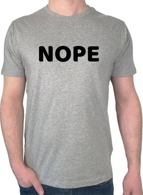 Produktbild von Huuraa Herren T-Shirt Nope Schriftzug S Sport Grey Bio Baumwolle Fairtrade Herrenshirt Geschenkidee