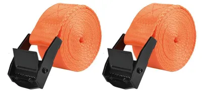 Obrázek produktu pro Popruh fixační, šířka 25 mm, nosnost 200 kg, barva oranžová, 2 kusy, délka 2 metry