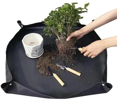 Produktbild von Wasserfeste Pflanzenmatte für Innen 75 x 75 cm - Schwarz