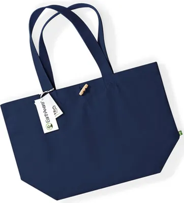 Produktbild von Westford Mill W850 | EarthAware Organic Marina Bag / 34 x 34  x 17 cm - Farbe: French Navy - Größe: 34 x 34 x 17 cm