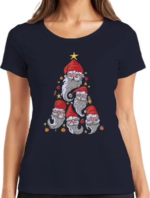 Produktbild von Gnome Weihnachtsbaum Elfen Schweden Wichtel - Weihnachten Weihnachtsgeschenk Christmas Damen T-Shirt, Navy, M