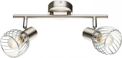 Produktbild von 2flammige Designer Deckenlampe, Strahler mit dimmbaren LEDs & schwenkbaren Spots