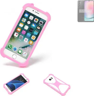 Produktbild von K-S-Trade Handy Hülle kompatibel mit Samsung Galaxy A24 5G Schutz Hülle Bumper Silikon Schutz Hülle Cover Case Silikoncase Silikonbumper TPU