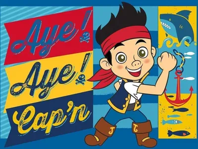 Produktbild von Jake & die Nimmerlandpiraten Teppich Kinderteppich 133x95cm Spielteppich