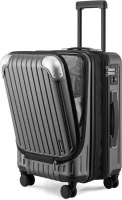 Produktbild von Famanu Hartschalenkoffer 20 Zoll mit 4 Rollen und TSA-Schloss - Schwarz