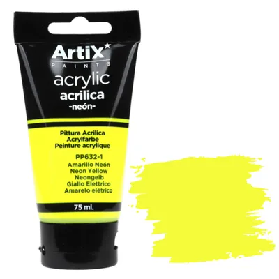 Obrázek produktu pro Akrylová barva NEON YELLOW Artix PP632-1, 75 ml