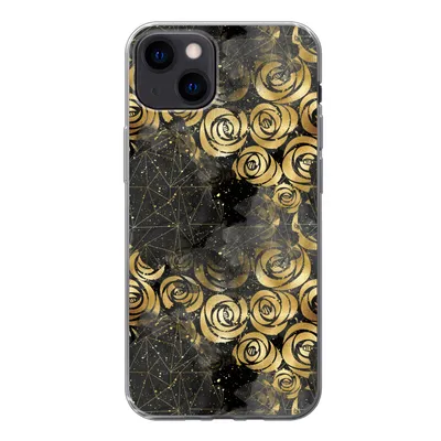 Produktbild von MuchoWow® Handyhülle Schutzhülle Hülle für iPhone 13 Marmor - Gold - Rose - Muster Silikon Softcase Handy Hülle - Karteninhaber