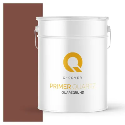 Produktbild von Quarzgrund für Silikonharz-Putz Dunkelbraun F326 15 kg – Haftgrund für innen & außen, quarzhaltige Grundierung Q-COVER