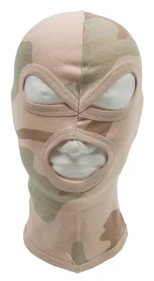 Produktbild von MFH Balaclava, 3-Loch, dünn, 100 % Baumwolle, 3 Farben desert