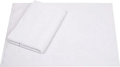 Produktbild von Unyqoos® Badematten 2er-Set – Frottier-Duschmatten 50 x 70 cm (2×), 100% Baumwolle, 650 g/m², waschbar 60 °C, trocknergeeignet, ohne Antirutschschicht