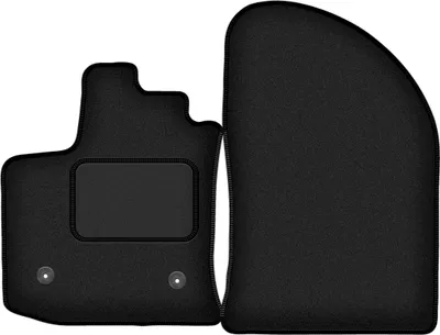 Image de Tapis de sol avant velours sur-mesure pour Dacia Lodgy (2012-, 7 personnes) noir, jeu 2 pièces, fixations - STANDRAD