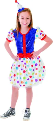 Produktbild von Clownkleid Und Haarband Kinder-Kostüm