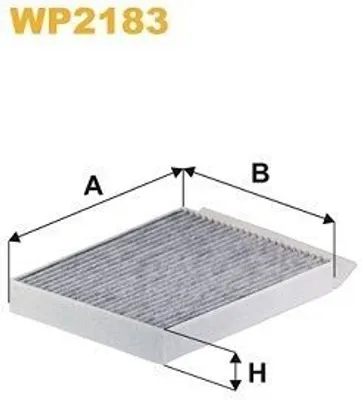 Produktbild von WIX FILTERS WP2183 Innenraumfilter Pollenfilter passend für MERCEDES-BENZ V-Klasse (W447) Aktivkohle