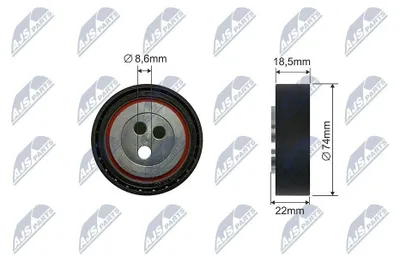 Produktbild von NTY RNK-FT-020 Spannrolle Keilrippenriemen 74mm für FIAT Ducato Kastenwagen (250, 290) Ducato Pritsche / Fahrgestell (250, 290) Ducato Bus (250, 290)