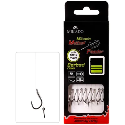 Zdjęcie produktu dla Mikado Leader Mf z haczykiem igłowym z kontrapunktem numer 8 / linia 0,25 mm / 10 cm 8 szt