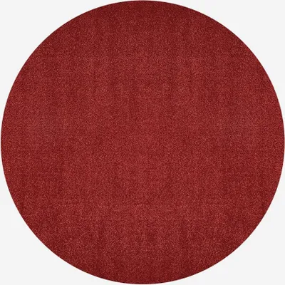 Produktbild von Moderner Friséeteppich in Intensivrot, rund Milano ROS101