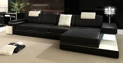 Image de Ledersofa mit USB Wohnlandschaft XXL Ecksofa Bigsofa Design Couch Designersofa
