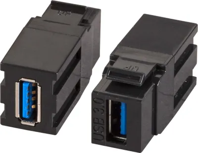 Immagine prodotto di EFB Keystone Einbauadapter USB3.0 A - A, schwarz