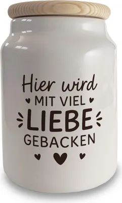 Produktbild von Hier wird mit viel Liebe gebacken Keksdose mit Herzen