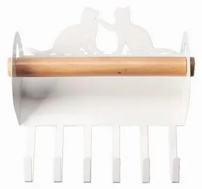 Image de Porte-mouchoirs en papier avec supports pour crochets, dimensions : 25 x 10 x 30 cm