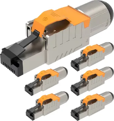 Produktbild von Netzwerkstecker Cat8 Cat8.1 RJ45 Stecker 6x Steckverbinder werkzeuglos geschirmt
