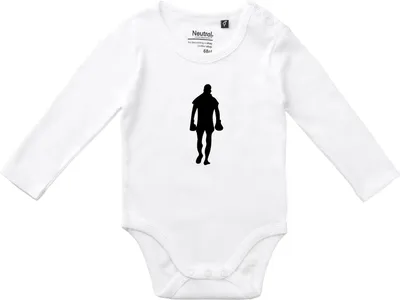 Produktbild von Huuraa Baby Body Boxer Silhouette 80 White  Baumwolle Fairtrade Langarmbody Geschenkidee