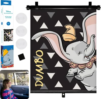 Produktbild von DISNEY Dumbo Sonnenschutzrollo für das Auto, Sonnenschutz fürs Autofenster 36x45 cm