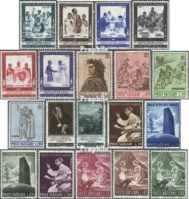 Produktbild von Briefmarken Vatikanstadt 1965 Mi 471-489 (kompl.Ausg.) Jahrgang 1965 komplett postfrisch Sondermarken