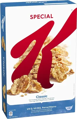 Produktbild von 3x Kellogg's Special K Classic Fiocchi di Riso Reisflocken Vollkorn Weizen und Gerste mit Vitaminen und Mineralstoffen 300g Getreideflocken