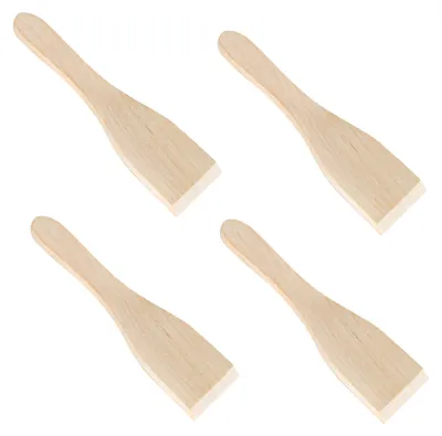 4er Set Holz-Raclette-Spatel, Mini-Spatel für Käsepfannen
