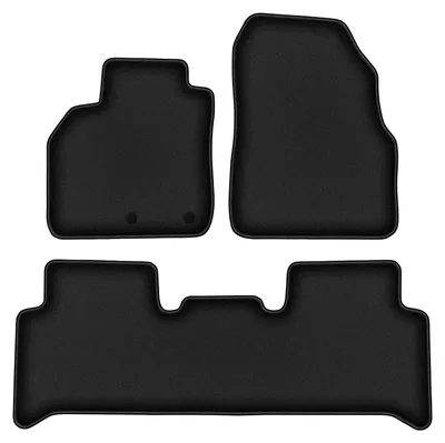 Zdjęcie produktu dla Dywaniki samochodowe premium do Renault Grand Scenic II (2003-2009) minivan welurowe podgumowane czarne