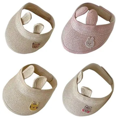 Produktbild von Strandhoed für Mädchen aus Bambus, Sonnenhut für Kinder