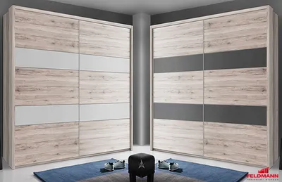 Produktbild von Schwebetürenschrank Schrank mit Passpartoutrahmen sandeiche / wechselbar weiß oder grau 220cm