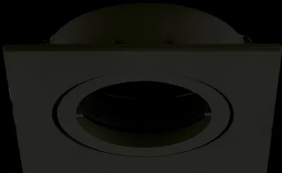 Produktbild von Einbaustrahler GU10 Einbaurahmen Schwenkbar Ø68mm Bohrloch Aluminium inkl. GU10 Fassung für LED Leuchtmittel Eckig Schwarz