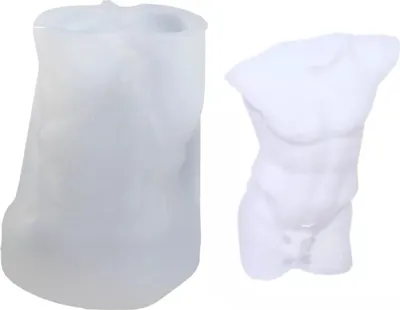 Immagine prodotto di Stampo per candele in silicone per sapone, corpo uomo grande, 155 x 118 x 72 mm, 395 ml